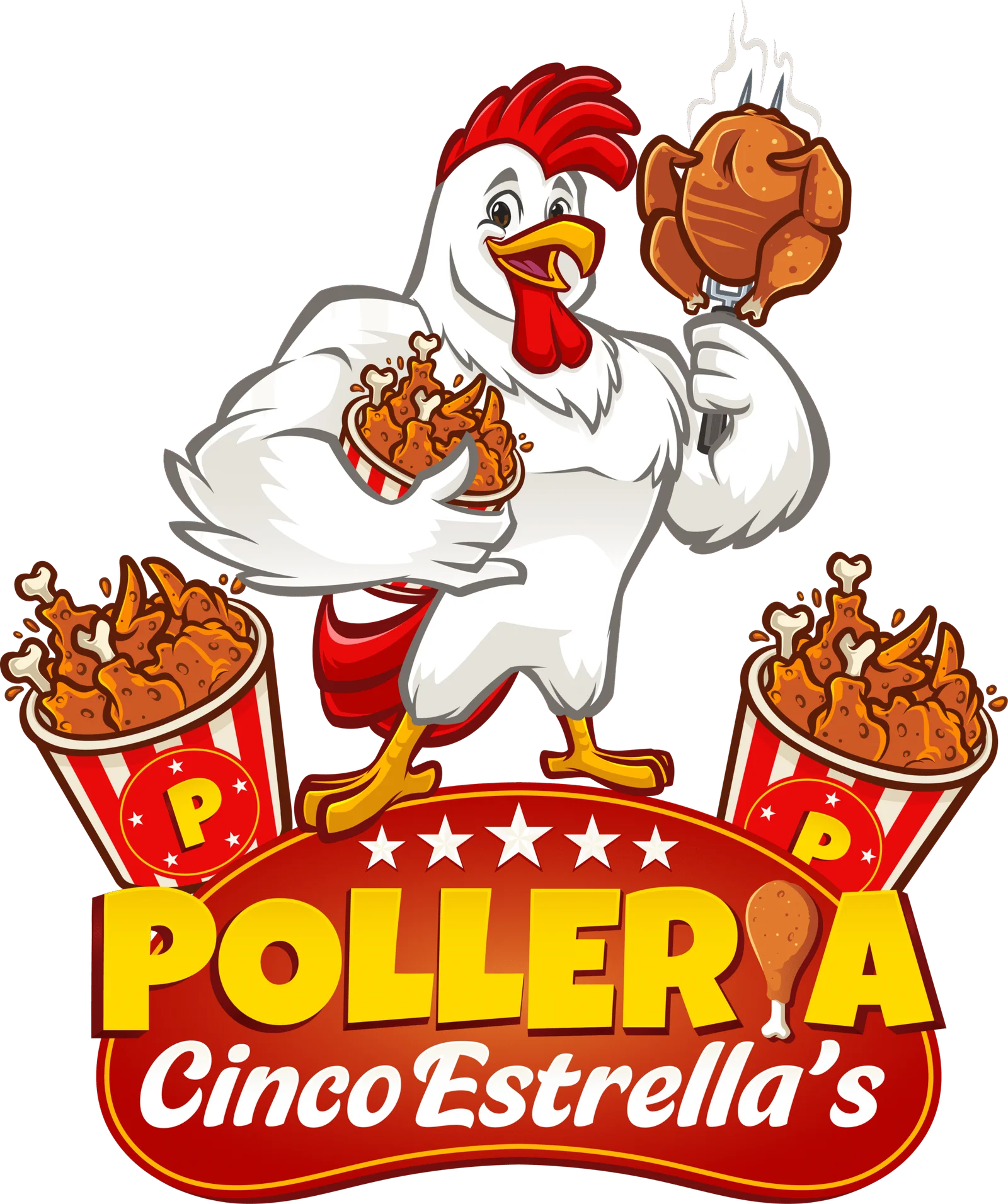 POLLERIA 5 ESTRELLAS Logo